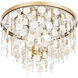 Kalani 4 Light 20 inch French Gold Semi-Flush Ceiling Light, Smithsonian Collaboration