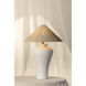 Pezante 30 inch 15.00 watt Patina Brass/Ceramic Loft White Table Lamp Portable Light