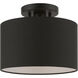 Bainbridge 1 Light 10 inch Black Small Semi-Flush Ceiling Light, Small