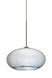 Brio 7 1 Light Bronze Pendant Ceiling Light in Incandescent, Silver Foil Glass