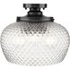 Adeline 3 Light 14 inch Modern Brushed Gold Semi-Flush Mount Ceiling Light