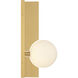 Euro LED 6 inch Gold and Opal ADA Wall Sconce Wall Light