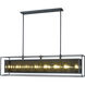 Infinity 16 Light 56 inch Misty Charcoal Linear Chandelier Ceiling Light