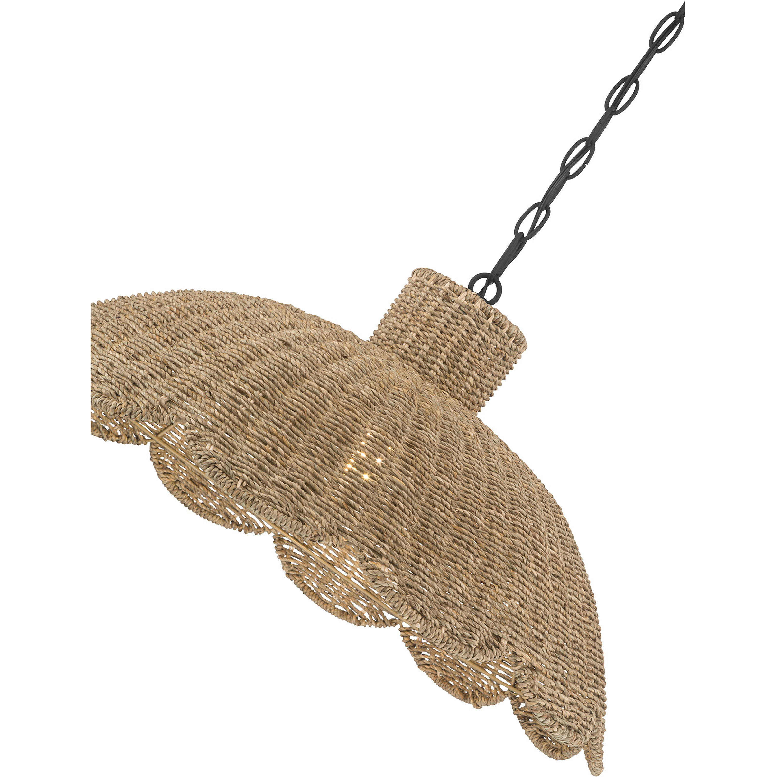 Malura 1 Light 23.25 inch Matte Black Pendant Ceiling Light