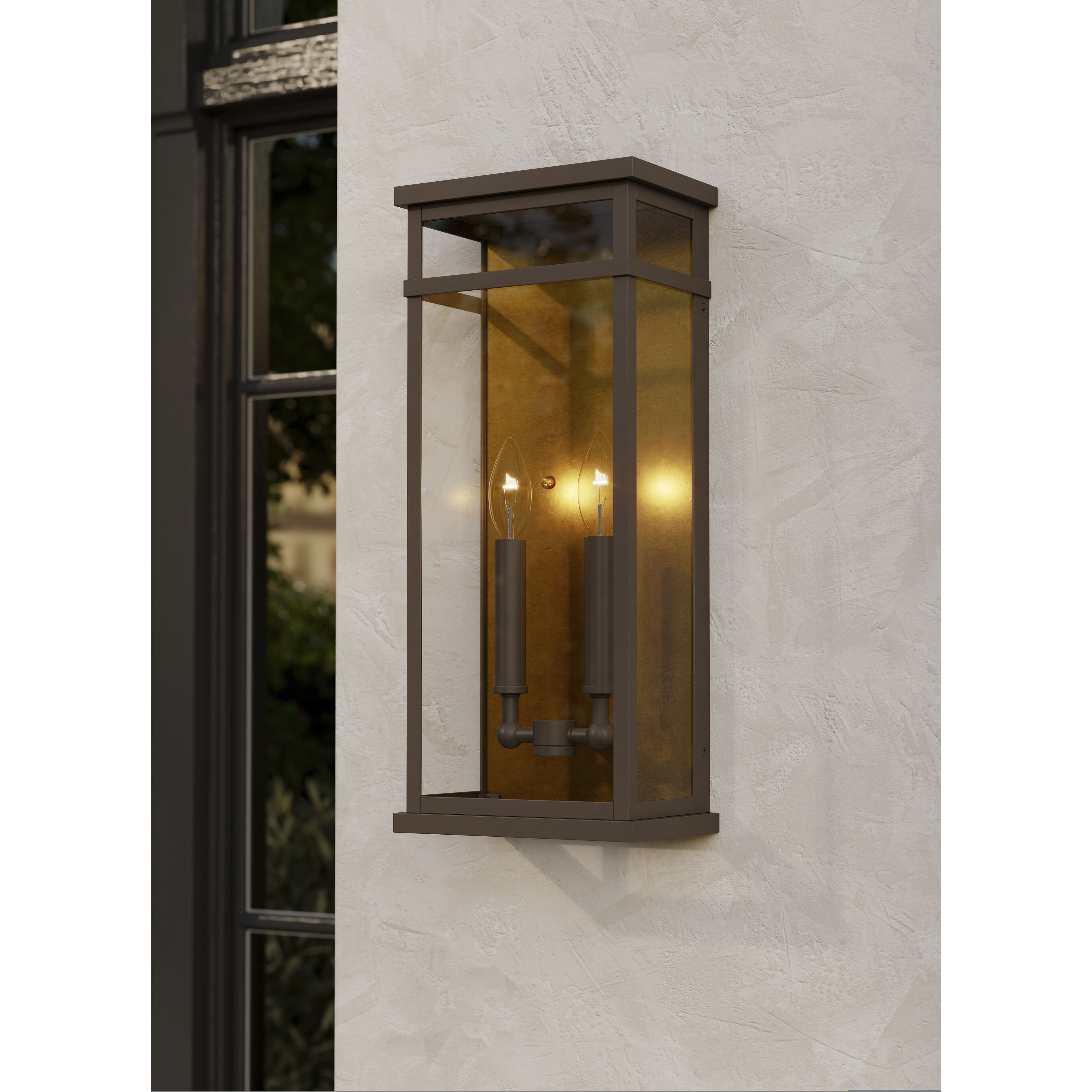 Briarlane 2 Light 20 inch Painted Legacy Brass and Dark Bronze Outdoor Wall Sconce