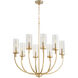 Ladin 8 Light 28 inch Aged Brass Chandelier Ceiling Light