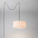 Scallop 1 Light 16 inch Weathered Brass Pendant Swag Kit Ceiling Light