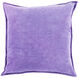 Cotton Velvet 18 X 18 inch Purple Pillow Cover