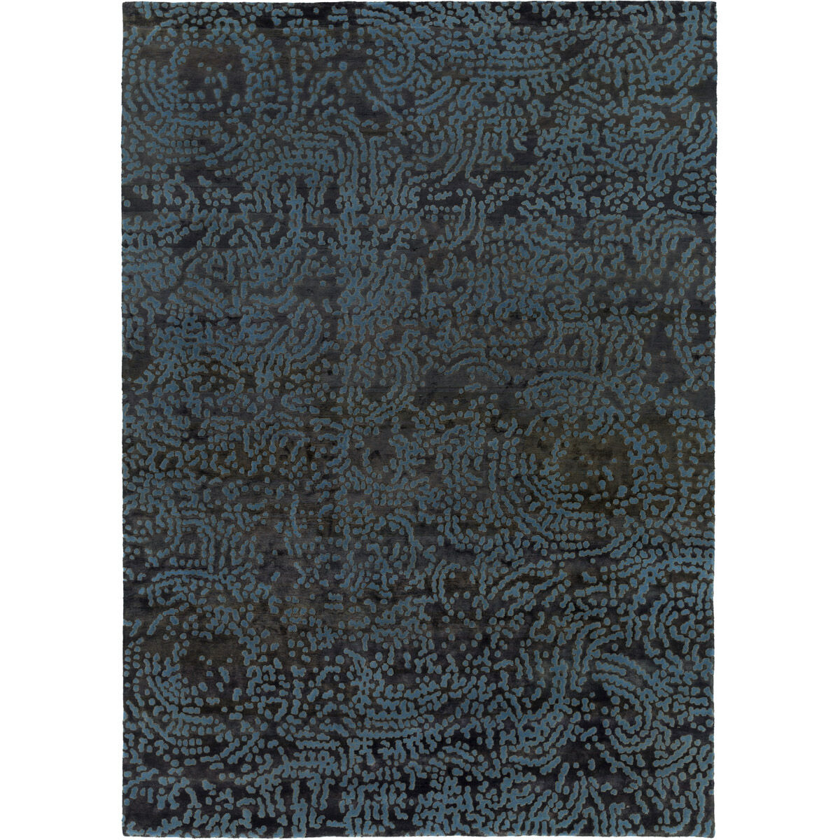 Shibui 36 X 24 inch Denim, Dark Brown, Taupe Rug