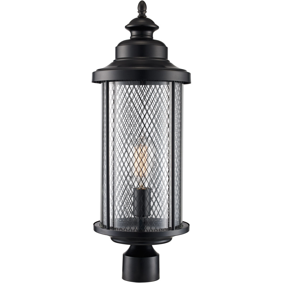 Stewart 1 Light 20 inch Black Outdoor Postmount Lantern