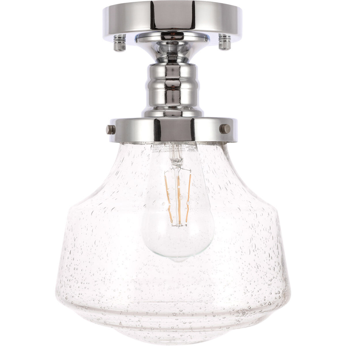 Lyle 1 Light 8 inch Chrome Flush Mount Ceiling Light