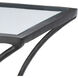 Kai 24 X 24 inch Black Forged Iron w/ Clear Tempered Glass Top Side Table
