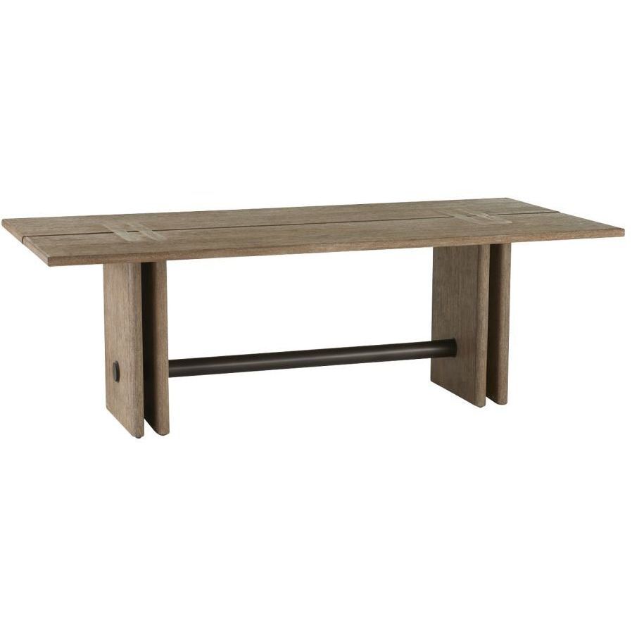 Dominic 91 X 30 inch Willow and Aged Bronze Outdoor Dining Table