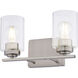 Park Ridge 2 Light 13 inch Satin Nickel Bathroom Light Wall Light