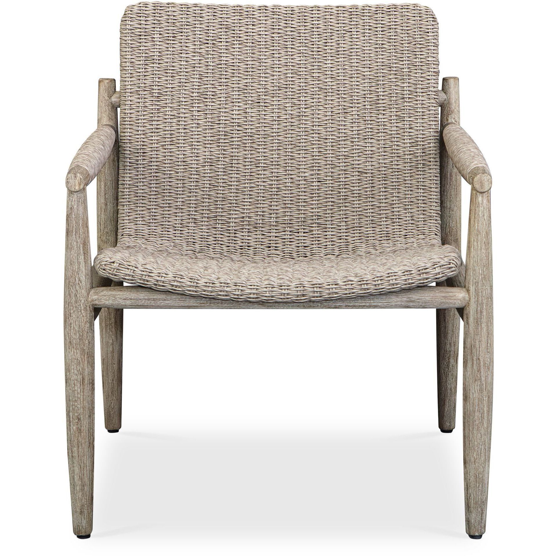 Sumba Light Gray and Cerused Wheat Outdoor Lounge Chair
