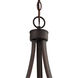 Malaya 6 Light 20.5 inch Aged Bronze Brushed Pendant Ceiling Light