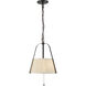 Alora Mood Scout 2 Light 13.25 inch Matte Black and White Linen Pendant Ceiling Light
