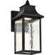 Austen LED 13.25 inch Matte Black Outdoor Wall Sconce