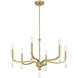 Viremont 6 Light 28 inch Vintage Brass Chandelier Ceiling Light