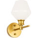 Gene 1 Light 6 inch Brass Wall sconce Wall Light