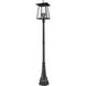 Rainer 6 Light 113.5 inch Black Outdoor Post Mounted Fixture in G9