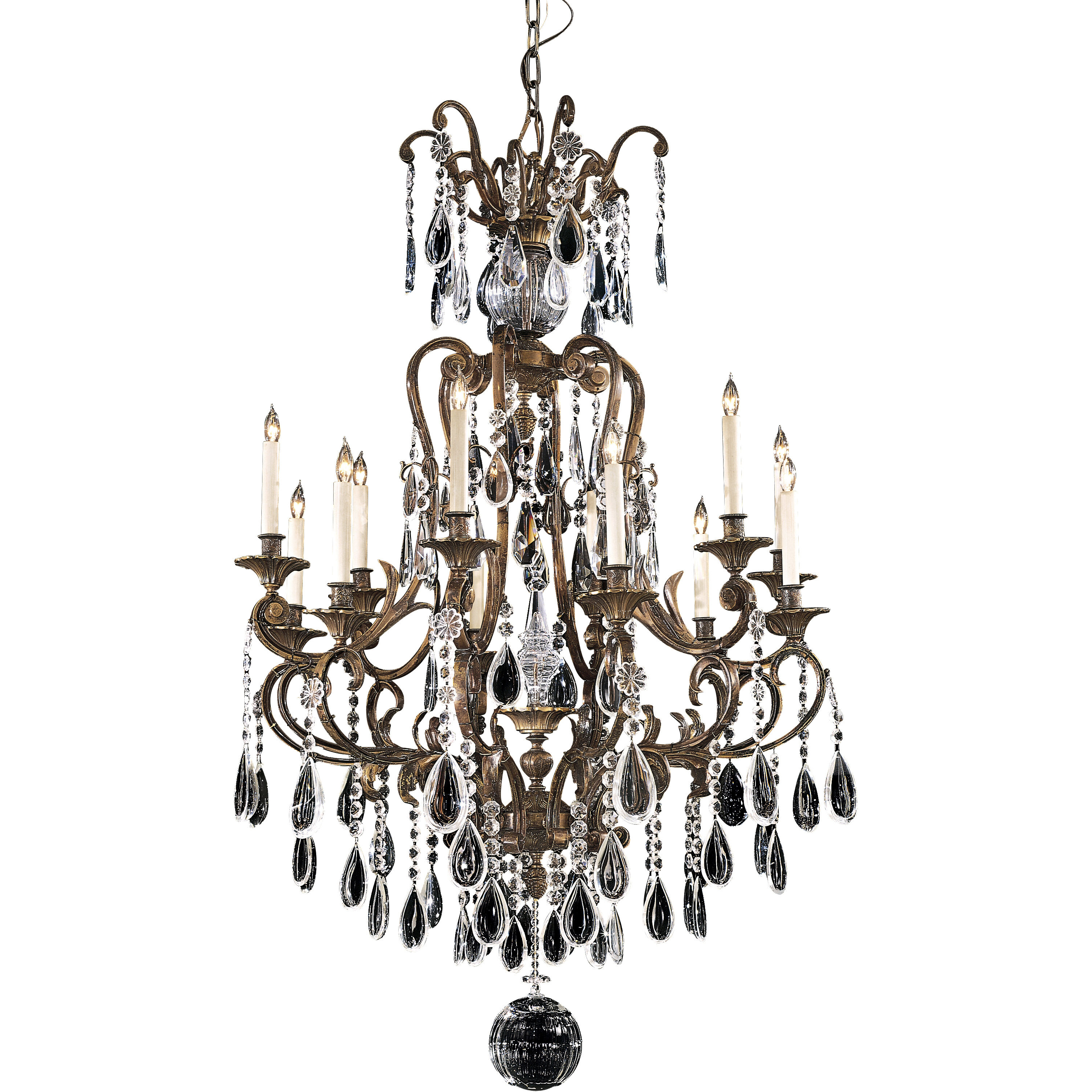 Vintage Collection 12 Light 38.25 inch Oxide Brass Chandelier Ceiling Light, Vintage