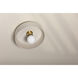 Ray 1 Light 11 inch Aged Brass and Ceramic Reactive White Flush Mount Ceiling Light