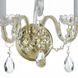 Traditional Crystal Sconce Wall Light in Clear Hand Cut, Polished Brass