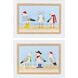 Sassy Seagull Blue and Multi and Red Framed Art, Propac