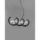 Curlicue 3 Light 7 inch Black/Polished Nickel Multi-Light Pendant Ceiling Light