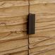 Brinson Warm White and Mindi Wood and Dark Bronze 4 Door Cabinet