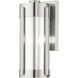 Sheridan 2 Light 16 inch Brushed Nickel Outdoor Wall Lantern