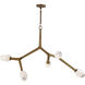 Blossom LED 35.75 inch Natural Aged Brass Multi-Light Pendant Ceiling Light