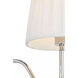 Amber Lewis Lyndsie LED 15.75 inch Polished Nickel Double Sconce Wall Light in Silk Pleated