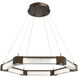 Axis LED 34.6 inch Flat Bronze Ring Chandelier Ceiling Light