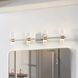 Amelia LED 34.25 inch Polished Nickel and Champagne Gold Vanity Light Wall Light