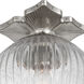 Orly 1 Light 10 inch Polished Nickel Semi Flush Ceiling Light