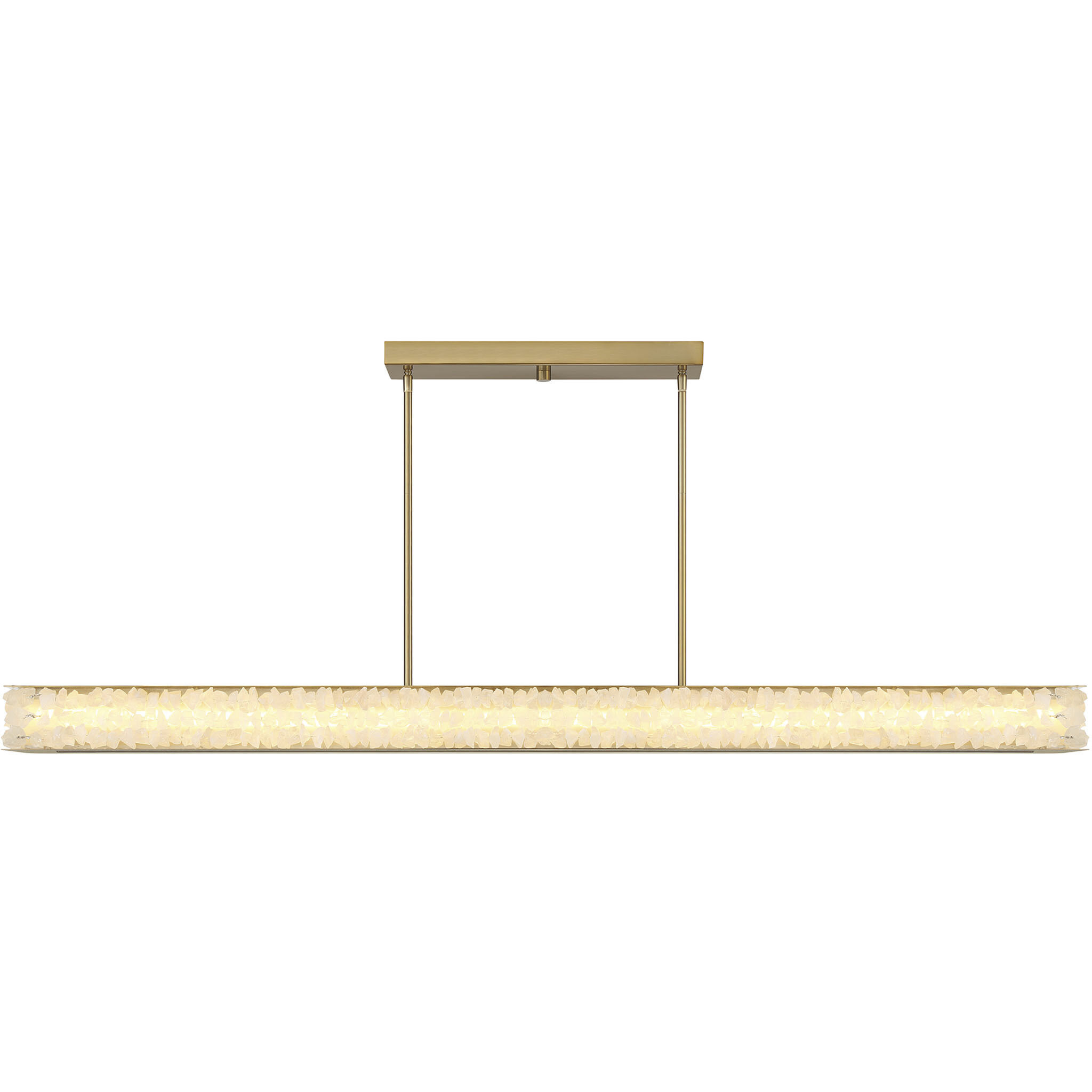 Divinely LED 60 inch Celeste Brass Island Light Ceiling Light