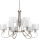 Beardsley 9 Light 36 inch Brushed Nickel Chandelier Ceiling Light