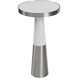 Fortier 22 X 12 inch White and Brushed Nickel Accent Table