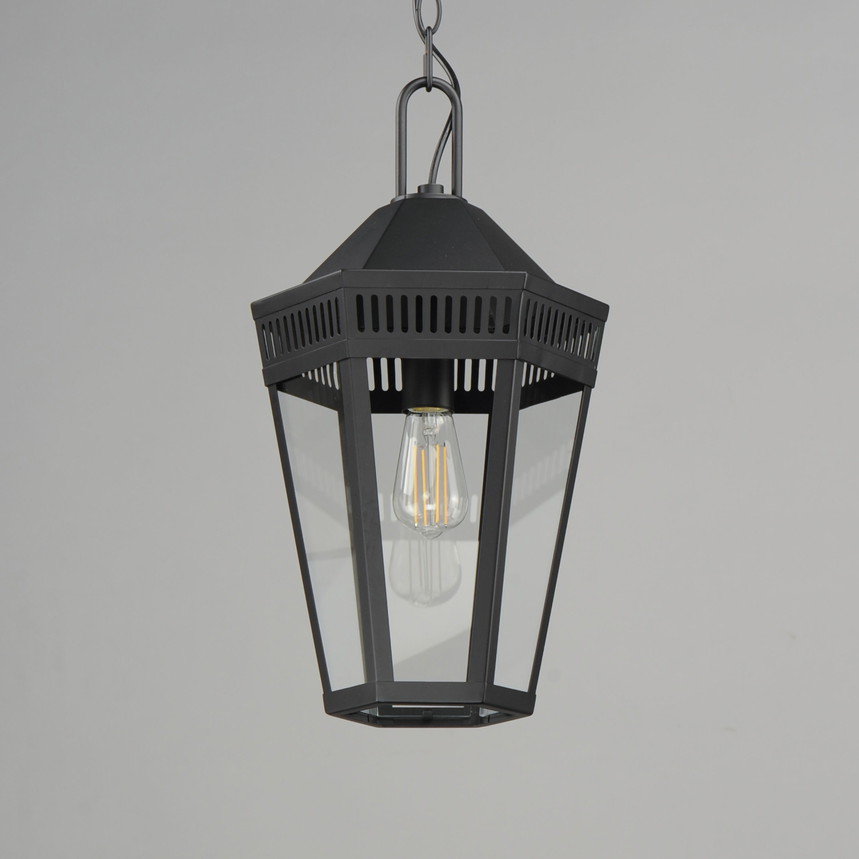 Oxford 1 Light 9.5 inch Black Outdoor Pendant