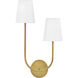 Cora Sconce Wall Light in Lacquered Brass