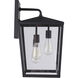 Olsen 3 Light 19 inch Midnight Outdoor Wall Lantern