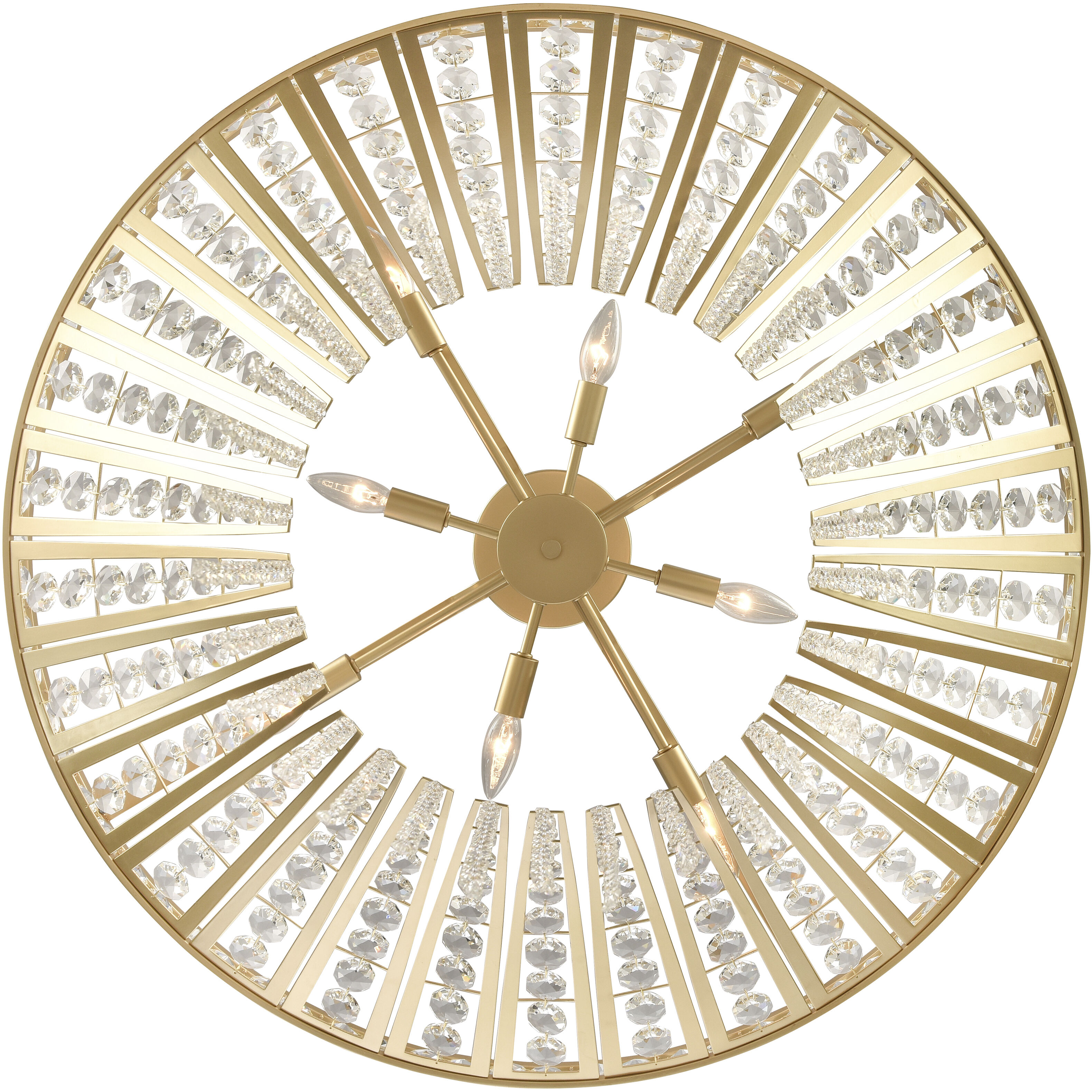 Fantania 8 Light 36 inch Champagne Gold Chandelier Ceiling Light