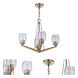 Guiding Star 4 Light 21.5 inch Satin Brass Chandelier Ceiling Light