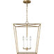 ED Ellen DeGeneres Viota 4 Light 18 inch Casted Gild Pendant Ceiling Light
