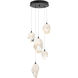 Chrysalis 5 Light 15.7 inch Ink Pendant Ceiling Light in White Crystal