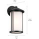 Lombard 1 Light 12.75 inch Black Outdoor Wall Sconce, Medium