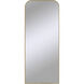 Meryem 72 X 30 inch Clear and Gold Wall Mirror