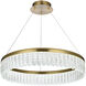Rune 1 Light 24 inch Satin Gold Chandelier Ceiling Light